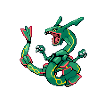 Rayquaza G pärlplatta mall