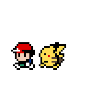 Red och Pikachu pärlplatta mall