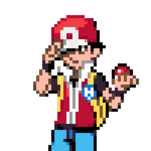 Red Pokemon pärlplatta mall