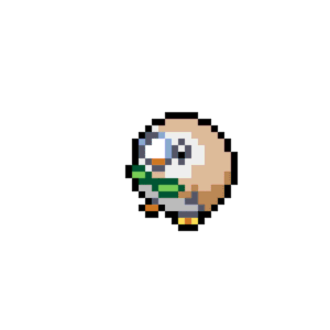Rowlet pärlplatta mall