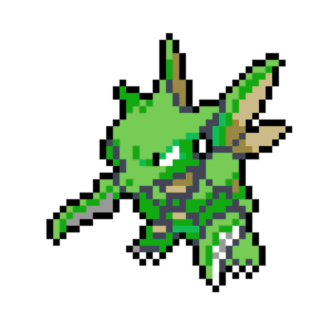 Scyther pärlplatta mall