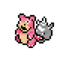 Slowbro pärlplatta mall