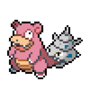 Slowbro pärlplatta mall