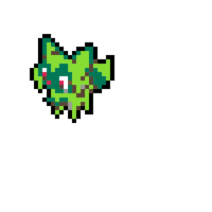 Sprigatito pärlplatta mall