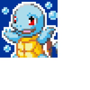 Squirtle pärlplatta mall