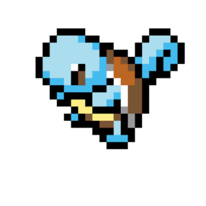 SQUIRTLE pärlplatta mall