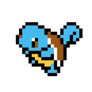 Squirtle pärlplatta mall