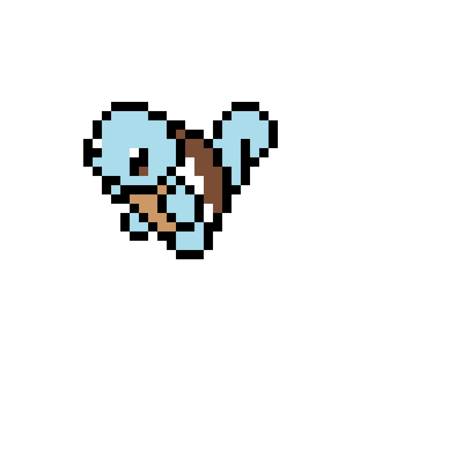 Squirtle pärlplatta mall