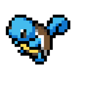 Squirtle pärlplatta mall