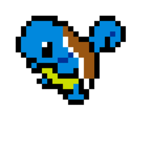 Squirtle pärlplatta mall