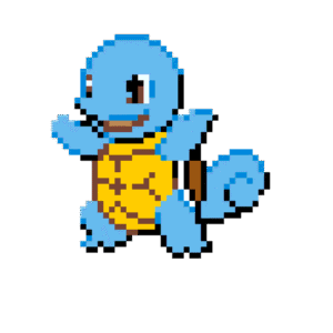 Squirtle pärlplatta mall