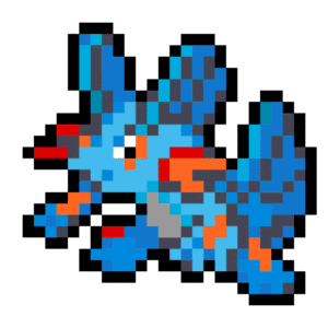 Swampert pärlplatta mall