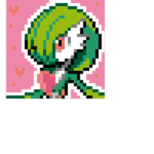 Tavla Gardevoir pärlplatta mall