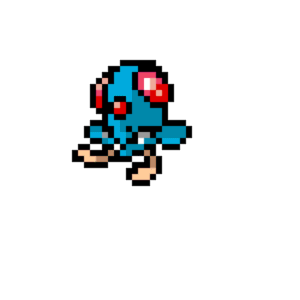 Tentacool pärlplatta mall