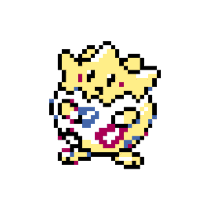 Togepi Johto pärlplatta mall