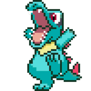 Totodile Pokemon pärlplatta mall