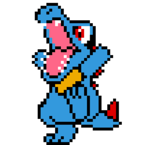 Totodile pärlplatta mall