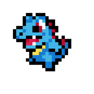 Totodile pärlplatta mall