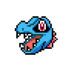 Totodile pärlplatta mall