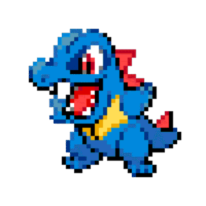 Totodile pärlplatta mall