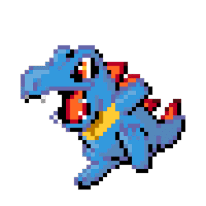 Totodile pärlplatta mall