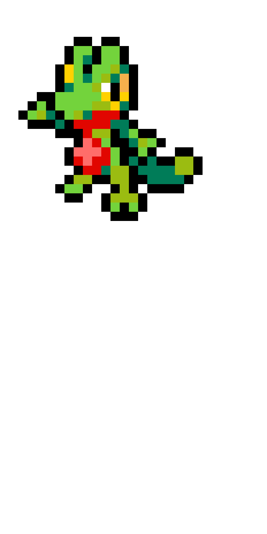 Treecko pärlplatta mall