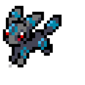 Umbreon Shiny pärlplatta mall