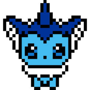 Vaporeon - Eevee Evolution - Pokemon pärlplatta mall