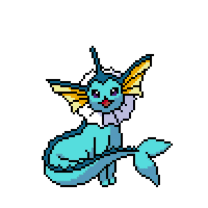 Vaporeon - Pokémon pärlplatta mall
