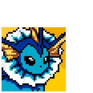 VAPOREON pärlplatta mall