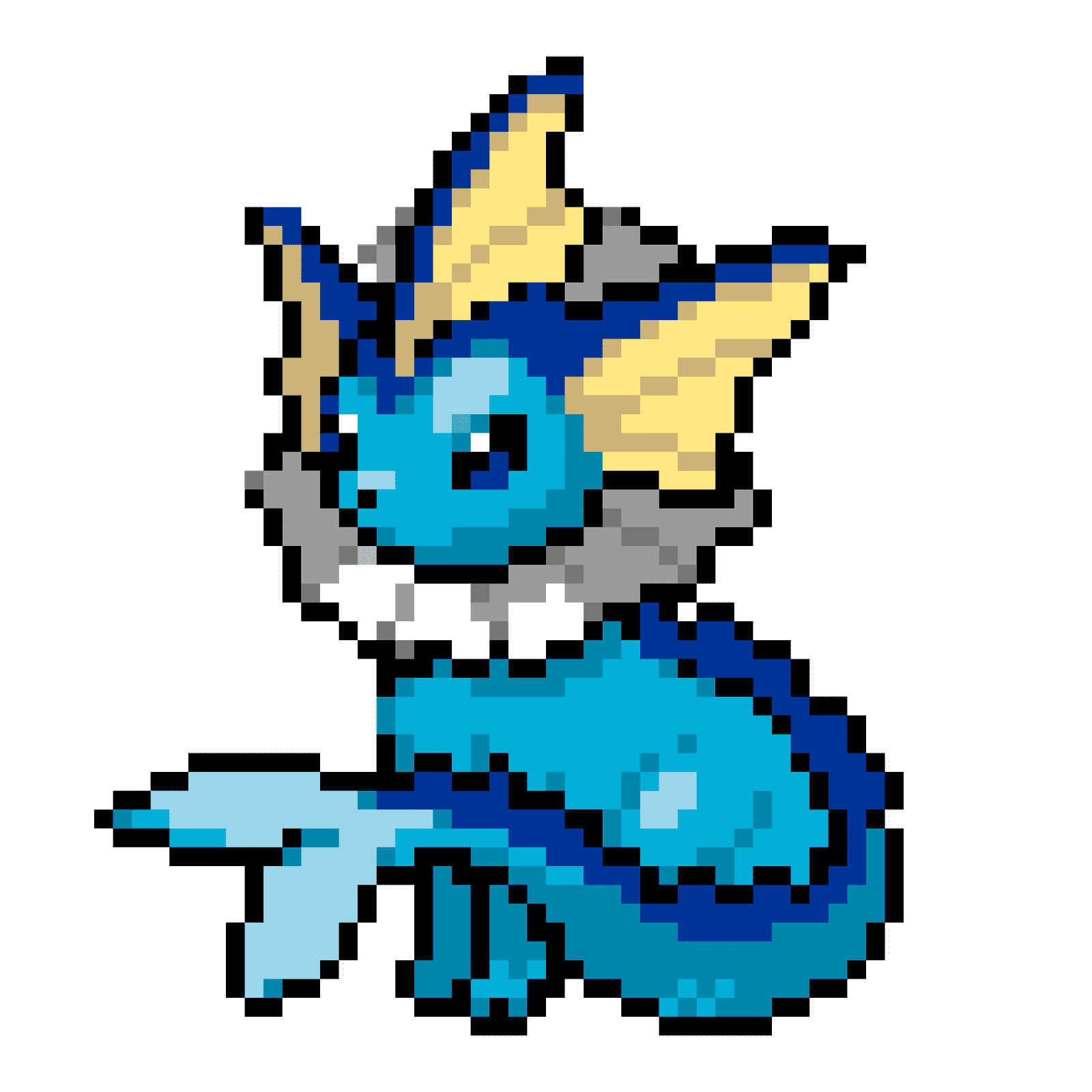 VAPOREON pärlplatta mall