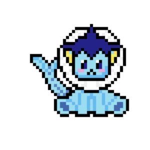 Vaporeon pärlplatta mall