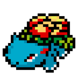 Venusaur pärlplatta mall