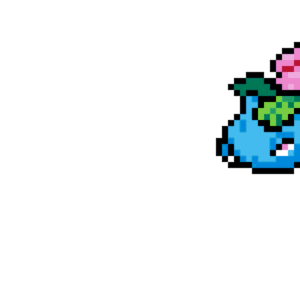 Venusaur pärlplatta mall