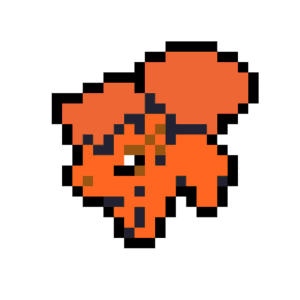 Vulpix Pokemon pärlplatta mall