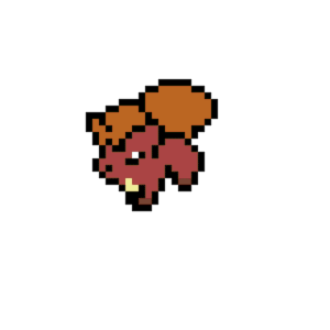 Vulpix pärlplatta mall