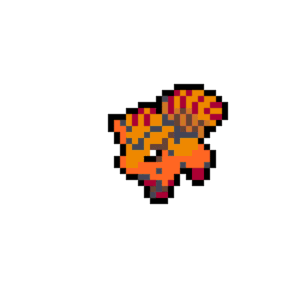 Vulpix pärlplatta mall