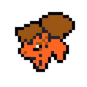 Vulpix pärlplatta mall