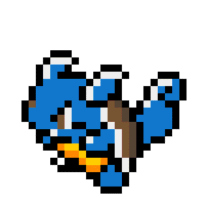 Wartortle pärlplatta mall