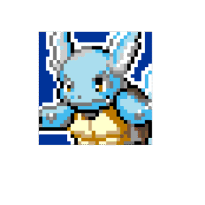 Wartortle pärlplatta mall