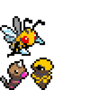 Weedle Evolutioner V2 pärlplatta mall