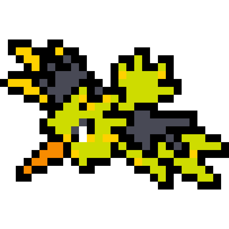 Zapdos pärlplatta mall