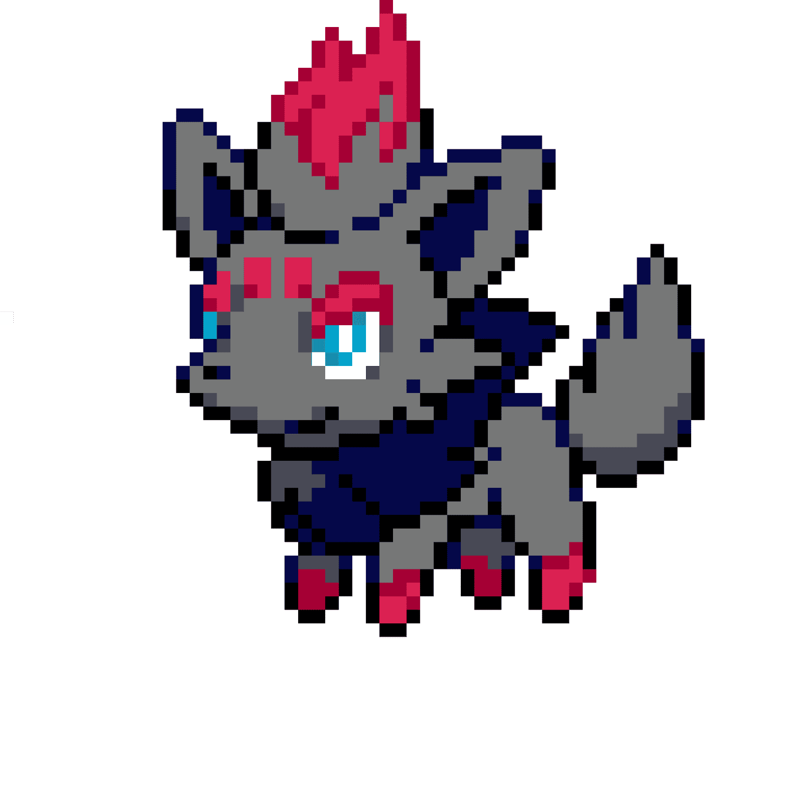 Zorua pärlplatta mall